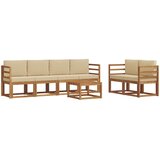  Set vanjskih sofa s jastukom 7 pcs Prirodna i bež | shoptok.hr