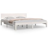 The Living Store Posteljni okvir bel iz trdnega lesa 180x200 cm - Posteljni Okvir, (21526919) | Shoptok.si