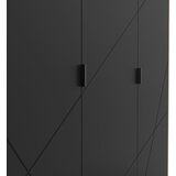 MID.YOU omara s klasičnimi vrati, črna, barve hrasta | Shoptok.si