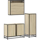 vidaXL 3-dijelni set kupaonskog namještaja boja hrasta sonome drveni | shoptok.hr
