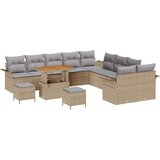  13-dijelni set vrtnog namještaja s jastučićima bež poliratan akacija 2-sjedna vrtna sofa s jastučićima bež poliratan 3-dijelni | shoptok.hr