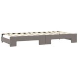  Dnevni krevet na razvlačenje smeđesivi 80 x 200 cm od tkanine | shoptok.hr