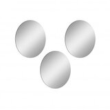 Hanah home ogledalo round triple diameter: 20 cm silver