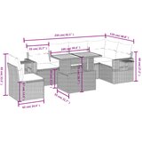  7-dijelni set vrtnih sofa sivi od poliratana | shoptok.hr