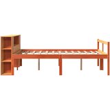 vidaXL Krevet s regalom za knjige bez madraca 150x200 cm masivno drvo | shoptok.hr