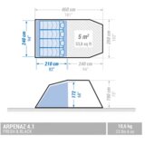 Olimp Sport Šator za kampovanje sa stubovima za 4 osoba | ePonuda.com