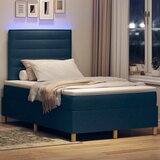  LED Box Spring Krevet s madracem Plava 120 x 200 cm tkanina | shoptok.hr