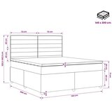  Boxspring krevet s madracem Krem 140 x 200 cm Tkanina - Krem 140 x 200 cm Dizajn linija | shoptok.hr