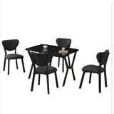 Hanah home Set Trpezarijski sto i 4 stolice Elma Anthracite Black | Eponuda.com