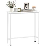 HOMCOM Konzolna miza iverna plošča, kovina 75D x 24Š x 76V cm bela, (5000243021) | Shoptok.si