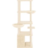  Penjalica za mačke sa stupovima za grebanje krem 147 cm | shoptok.hr