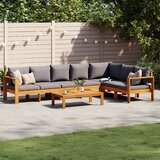 vidaXL 5-dijelna set vrtnih sofa od masivnog drva bagrema s jastucima Cijene