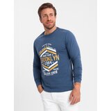 Ombre Men's collegiate style printed longsleeve - blue | shoptok.hr