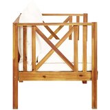 vidaXL Vrtna klupa za 2 osobe s jastucima 122cm masivno bagremovo drvo | shoptok.hr