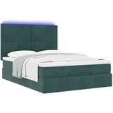  Otomanska postelja z vzmetnicami & LEDs temno zelena 140x200cm, (22054154) | Shoptok.si