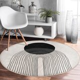 Mila Home Crno-bijeli periv/pogodan za robotski usisavač okrugli tepih ø 100 cm Comfort – | shoptok.hr