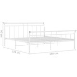  Za krevet bijeli metalni 160 x 200 cm | shoptok.hr