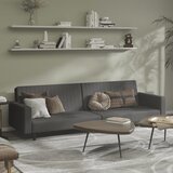 vidaXL Kavč dvosed z ležiščem temno siv žamet | Shoptok.si