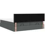 vidaXL Otomanski posteljni okvir z vzmetnicami siv 160x200 cm blago | Shoptok.si