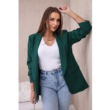 Kesi Włoski Elegant jacket with lapels dark green | shoptok.hr