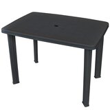 The Living Store Vrtna miza antracitna 101x68x72 cm plastika - Vrtna Miza, (21471677) Cene