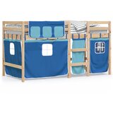  The living store otroški pograd z zavesami moder 90x200 cm trdna borovina - otroški pograd, (21488271) | Shoptok.si