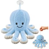  Plišana igračka hobotnica s vakuumskom čašicom, plava, 16 cm | shoptok.hr