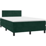  s oprugama i madracem LED tamnozelenim 120x190 cm baršun | shoptok.hr