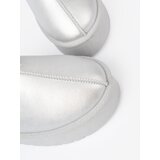 Shelvt Silver snow boots with fur and platform | Shoptok.si