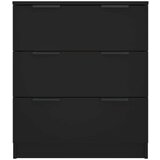  Komoda crna 60 x 30 x 70 cm od konstruiranog drva | shoptok.hr