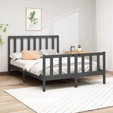 Furnova Posteljni okvir siv iz trdne borovine 150x200 cm, (21940310) | Shoptok.si