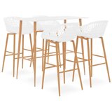 vidaXL Barska garnitura 5-delna bela, (21001677) | Shoptok.si