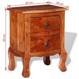  Noćni Ormarići s Ladicama 2 kom Masivno Drvo Akacije - 2 | shoptok.hr