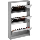 Ormarić za cipele s ogledalom 3razine boja hrasta 63x17x102,5cm | Eponuda.ba