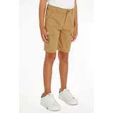 Tommy Hilfiger Otroške kratke hlače rjava barva