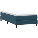Box Spring krevet s madracem tamnoplavi 80x210 cm baršun | shoptok.hr