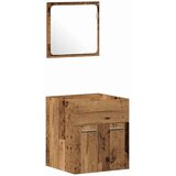  Set namje&amp;scaron;taja za kupaonicu 4 kom. Staro drvo 41 x 38,5 x 46 cm Slike