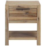  Noćni ormarić s ladicom 40 x 30 x 48 cm masivno bagremovo drvo | shoptok.hr