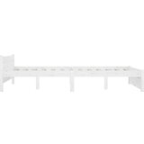 Posteljni okvir bel iz trdnega lesa 120x190 cm 4FT, (20905909) | Shoptok.si