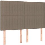  Krevet box spring s madracem LED smeđesivi 140x200 cm tkanina | shoptok.hr