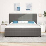  Box Spring Postelja z vzmetnico in LED svetlobo Siva 200x200 cm Žametna tkanina, (22081026) | Shoptok.si