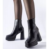 Gemre Black high block heel ankle boots Ashwood | Shoptok.si