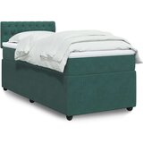 Box spring krevet s madracem tamnozeleni 90x190 cm baršunasti | shoptok.hr