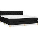  Box spring postelja z vzmetnico črna 160x200 cm blago, (20791158) | Shoptok.si