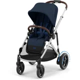 Cybex otroški voziček e-gazelle™ s ocean blue (silver frame)