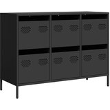 Maison Chic Komoda - Predalnik črna 101,5x39x73,5 cm hladno valjano jeklo, (21718529) Cene