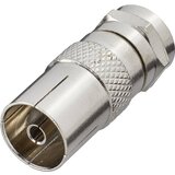Renkforce RF-4196979 F- koaksialni adapter Priključki: F-vtič\, koaksialna vtičnica IEC 1 kos, (20432579) | Shoptok.si