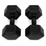 MOVEPRO set heksagonalnih bučica 2 × 4 kg – utezi za vježbanje i fitness, crni | shoptok.hr