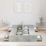  Krevet s ladicama Betonski sivi 120 x 190 cm Konstruirano drvo | shoptok.hr
