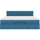 vidaXL Otomanski krevet s madracem tamnoplavi 160x200 cm baršunasti | shoptok.hr
